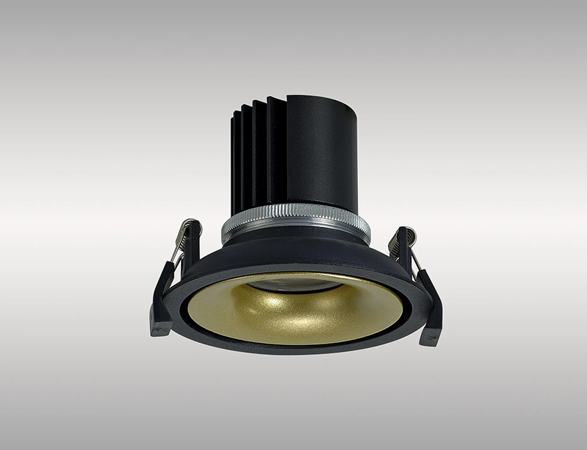 Bolor 9 Tridonic Powered 9W 3000K 840lm 24° CRI>90 LED Engine Black/Gold Fixed Recessed Spotlight, IP20 DM202056  Dlux Bolor 9